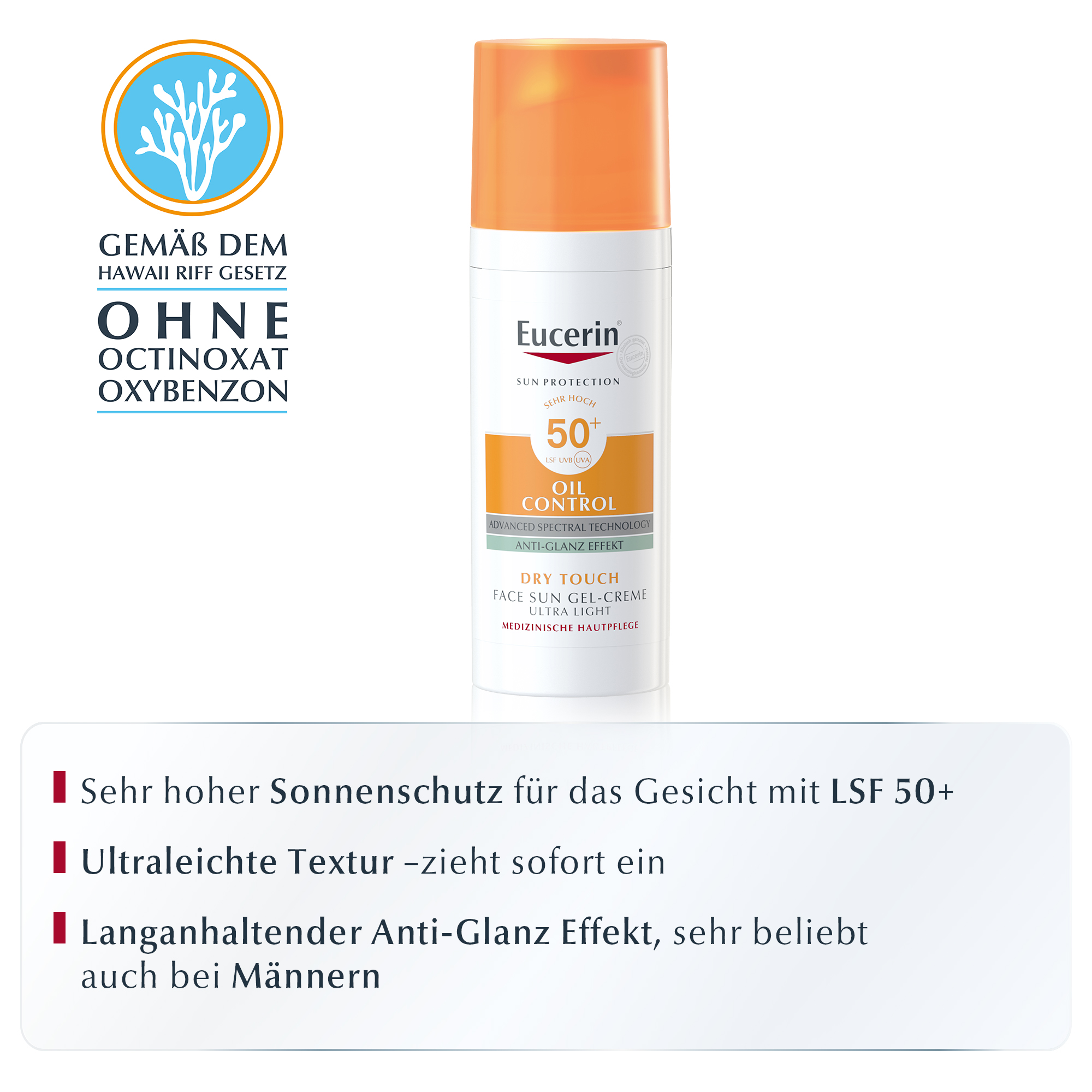 Eucerin Oil Control Face Sun Gel Creme LSF 50 Shop Apotheke Ch