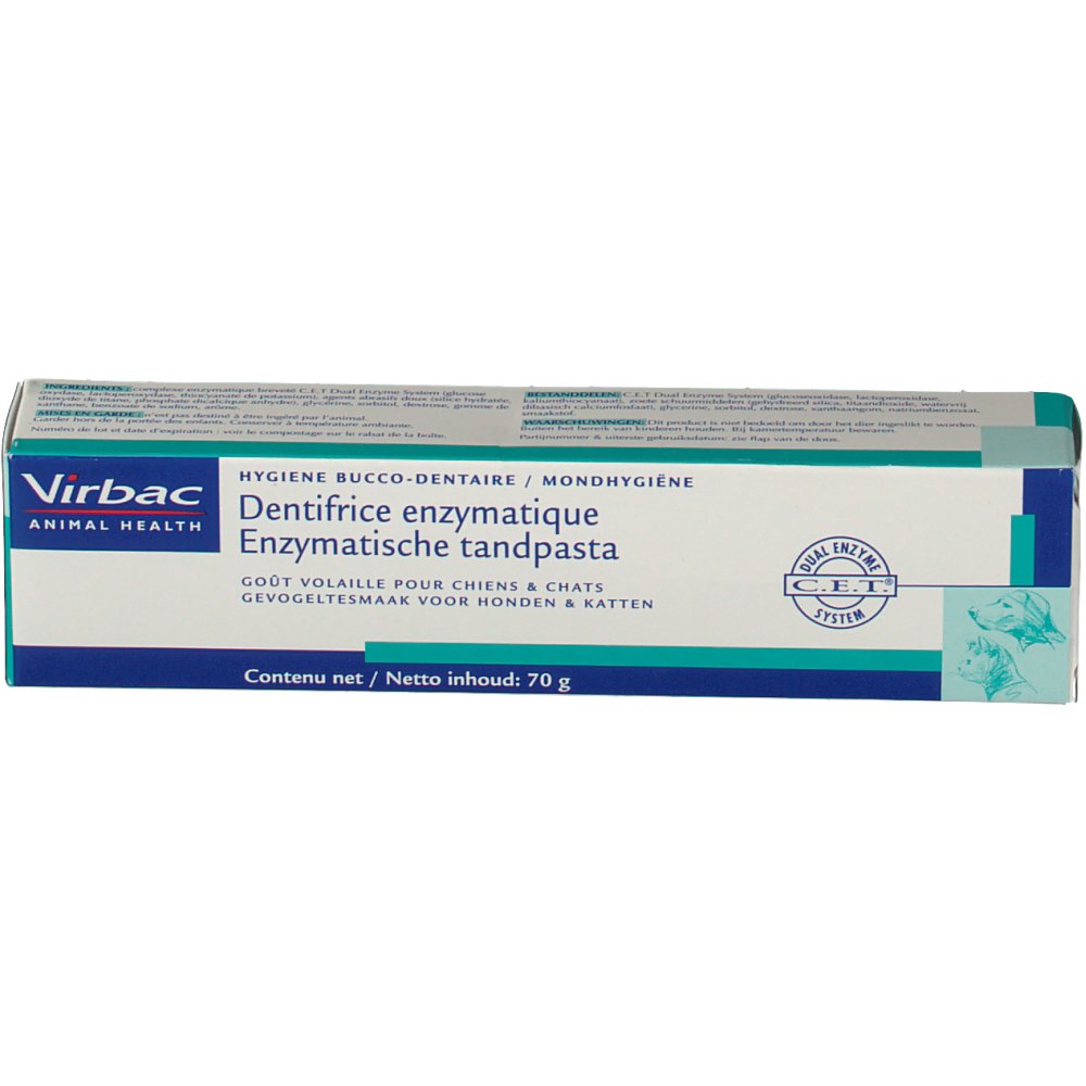 Virbac Enzymatische Zahnpasta mit Geflügelgeschmack für Hunde und
